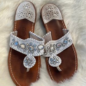 Jack Rogers sandals, size: 9, color: white.